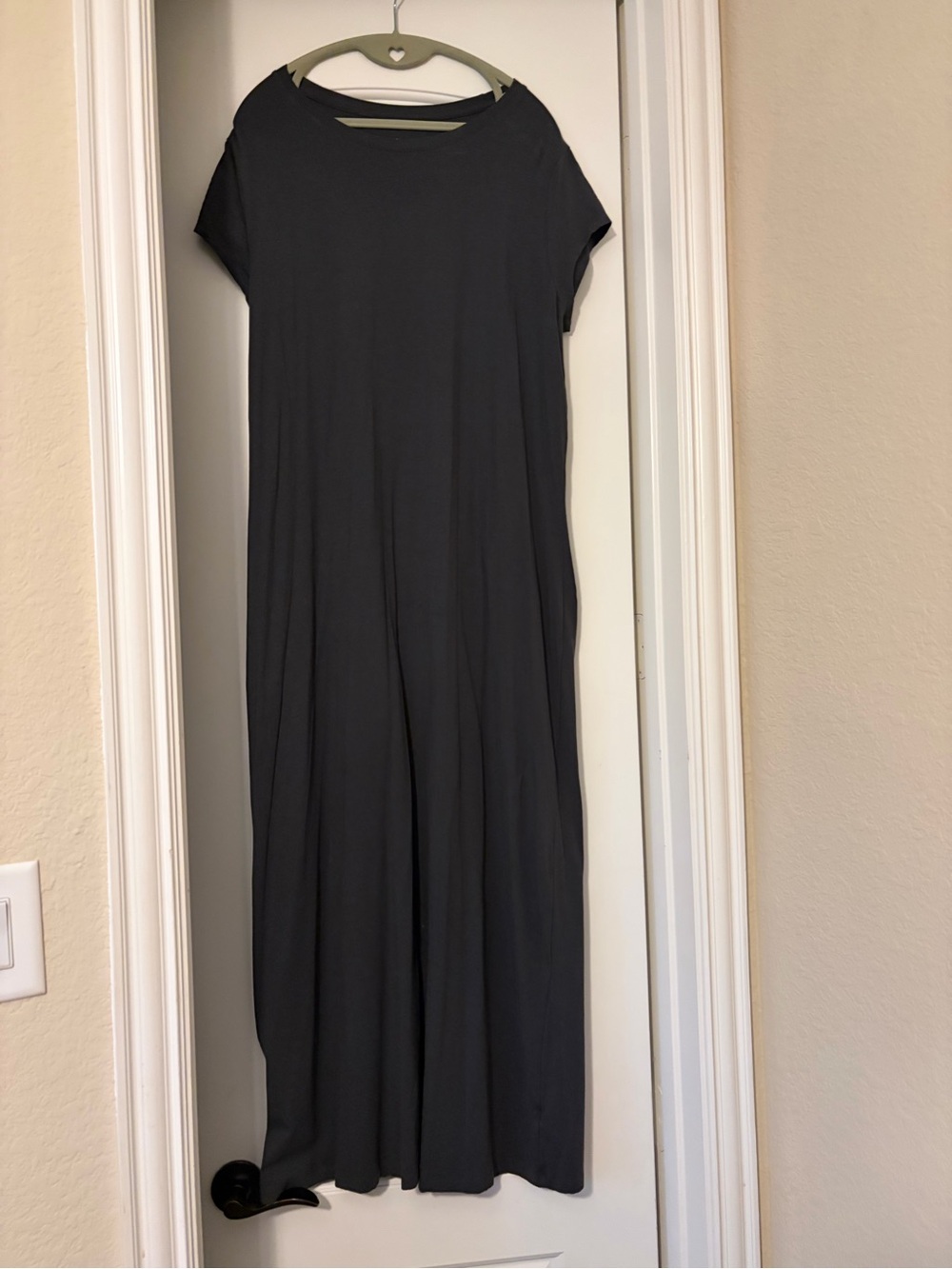 a new day dark grey Short Sleeve Maxi Dress